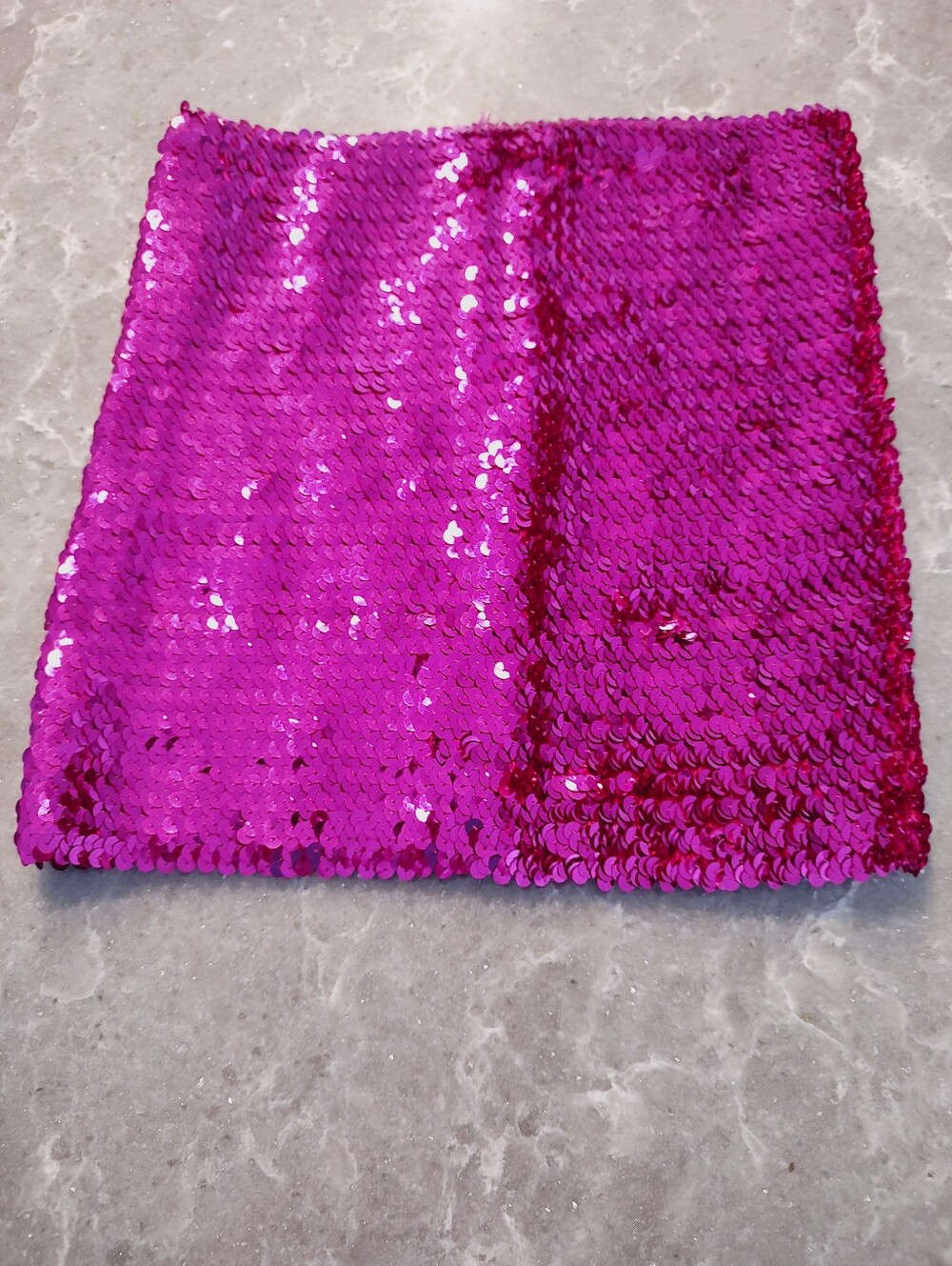 Hot Pink Sequin Tube Top or short skirt 11 1/2  X  12 great condition S/M